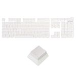 sourcing map 104 Keys Pudding Keycaps Set OEM Profile 60 Percent PBT for 61/87/104 Mechanical Keyboard Layout, Cream White & Translucent Double Shot