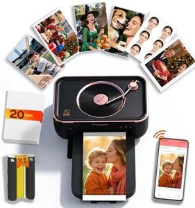 CP6000 4x6 Photo Printer, Wi-Fi Instant Phone Printer for iPhone Android, Full-Color Picture Printers with Bluetooth Speaker, Dye Sublimation, AR Video, 20 Sheets 1 Cartridge for Gift Home Use, Black