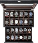 TAWBURY 24 Watch Box Organizer for Men – 24 Watch Box for Large Watches | Luxury Watch Box 24 Slot | Watch Case 24 Slot | Extra Large Watch Box for Men