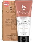 Vanilla Coconut Natural Shower Gel Body Wash - USA Made with Organic Ingredients, Moisturizing Natural Body Wash for Women, Gentle & Non Toxic Daily Wash for Sensitive Skin, Clean Body Soap Liquid