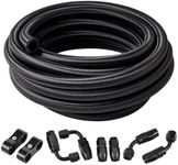 EVIL ENERGY 12AN Fuel Line Kit,AN12 Braided Nylon Fuel Hose CPE 10FT Black