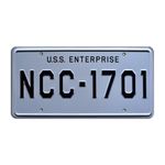 Star Trek | NCC-1701 | Metal Stamped License Plate