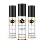 CA Perfume Impression of J. Varvatos Artisan For Men Replica Fragrance Body Oil Dupes Alcohol-Free Essential Aromatherapy Sample Travel Size Concentrated Long Lasting Attar Roll-On 0.3 Fl Oz-X3