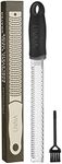 Stainless Steel Grater with Handle: Parmesan Cheese Grater with non slip Handle – Zester Grater, Nutmeg Grater, Garlic Grater, Lemon Zester – LIVAIA