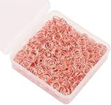 YAKA 1200pcs 10mm Rose Gold Plated Iron Open Jump Rings Connectors Bulk for DIY Craft Earring Necklace Bracelet Pendant Choker Jewelry Making Findings and Key Ring Chain Accessories (10mm, Rose Gold)