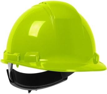 Dynamic Whistler Cap Style Vented Hard Hat, HDPE Shell, ANSI Type 1, Class C, 4-Point Suspension, Wheel Ratchet Adjustment, Hi-Vis Yellow (280-HP241RV-44)