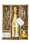 24kt Prosecco DOC 75cl Gift Set Hamper With Matching Gold Stem Champagne Flutes, Chocolates And Gift Box - Thank you, Birthday Prosecco Gifts For Women (Prosseco)