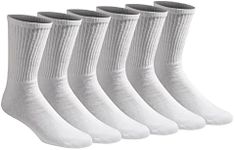 Dickies Men's All Purpose Cushion Crew Socks (6/12 Casual, White (6 Pairs), Medium (pack of 6)