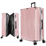 Yotako Upgraded Zippered Suitcase Cover, 28 Inch Clear PVC Luggage Covers for Suitcase Luggage Protector Suitcase Cover (28''(24.80''H x 18.70''L x 11.02''W))