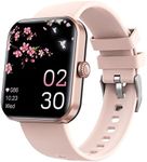 Bluetooth Fashion Smartwatch, 2023 Upgrade F57L Blood Glucose Monitoring Smartwatch Non-invasive Blood Sugar Test Smart Watch, Blood Pressure Fitness Tracker Smart Watch for Men Women (Pink)