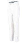 TuffRider Kid's Ribb Knee Patch Breeches, White, 16