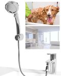 Sink Hose Sprayer Attachment, Female Aerator and Hand Shower Spray Faucet Attachment with Hose, Pet Bath Spray, Dog Shower, Hair Washing Handshower for Utility Room, Bathroom, Laundry Tub