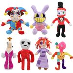New Digital Circus Plush, The Amazing Pomni and Jax Plushies Toy, Birthday Christmas As Gifts for Adults and Children (7 PCS)