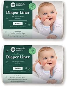 Naturally Nature Disposable Cloth Diaper Liners, Unscented, Fragrance-Free, Chlorine Free Diaper Inserts - 200 Count - (2 Rolls, 100 Sheets per Roll)