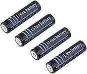 DCHOOD Batteries 3.7V ICR Batteries 6000Mah Large Capacity Flashlight, 1500 Cycles Long Lasting Button Top, 4pcs