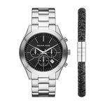 Michael Kors MK1056SET Mens Slim Runway Watch and Bracelet Gift Set