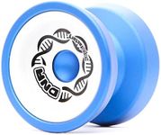 YoyoFactory DNA Yo-Yo - Blue White (Metal Yoyo, Cord, Ball Bearing & Instructions Included)