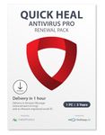 Quick Heal | Antivirus Pro – Renewal Pack | 1 user | 3 Years | Email Delivery in 1 Hour - no CD | Existing Quick Heal Single User AV Pro Subscription Needed