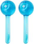 AUDUODUO® Ice globes for facials face massager cooling facial globes 2 pieces Blue Extra thick large ice roller balls reduce puffiness skin calming