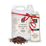 Rubz Coffee Massage Oil | Moisturizing & Nourishing Body Massage Oil for Men & Women | Best for Aromatherapy & Full Body Spa | 5 Litre