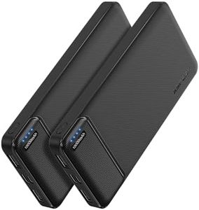 AsperX 2-Pack 10000mAh USB C Output Portable Charger Power Bank Fast Charging, Portable Battery Bank External Battery Pack Power Bank for iPhone 15/14/13/12/11, Samsung S22/21, Google and Heated Vest