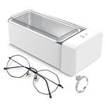 2024 Ultrasonic Jewelry Cleaner, Jewelry Cleaner 42kHZ 20OZ(600ml) Stainless Steel Tank for Eye Glasses, Watches, Earrings, Ring, Necklaces, Coins, Razors