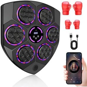 Music Boxing Machine, Bluetooth Smart Boxing Equipment with 2 Boxing Gloves, LED Lights 9 Modes & 9 Speeds, Punching Machine, Punching Bag, Home Gym Equipment