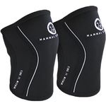 Mammal Strength powerlifting knee sleeve V2-5 mm Neoprene weight lifting knee sleeves for Weightlifting, Powerlifting, Olympic and Cross Training - (1 pair) knee wraps weightlifting (Small)