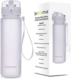 Brimma Premium Sports Water Bottle with Leak Proof Flip Top Lid - Eco Friendly & BPA Free Tritan Plastic - Must Have for The Gym, Yoga, Running, Outdoors, Cycling, and Camping