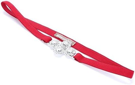 Peppercorn Kids Jeweled Stretchy Elastic Headband (Red) - Girls/Women