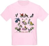 CafePress I Love Birds Kids Light T Shirt Youth Kids Cotton T-Shirt