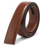 JASGOOD Men's Leather Ratchet Belt Strap without Buckle, Replacement Leather Belt Strap 35mm/1.38'', Fit 40mm/1.57'' buckle