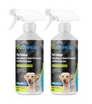 BioBreeze Pet Stain And Odour Preventer Spray With Bio Enzymes Urine Carpet Cleaner Powerful Enzymatic Formula For Dogs & Cats Fresh Linen 500ml (Pack of 2)