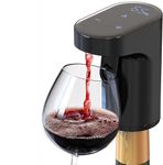 Bebo Creations Electric Measurer Cup Whiskey Wine Decanter Aerator Dispenser Pourer Automatic Bar Accessories for Home,Perfect Pouring Aerating & Gift for Men Women Mom Dad Boss Brother Husband,Black