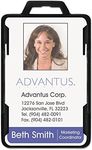 Advantus Secure Two-Card RFID Blocking Badge Holder, Maximum Insert Size: 3-3/8 x 2-1/8 Inches, Black, 20 per Pack (76417)