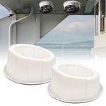 RECOIL USP65W Pairs of 6.5-Inch Speaker Pods, Universal 6.5” Angled Speaker Boxes, Surface Mount with Gaskets, White Speaker Enclosures Compatible with Marine, UTVs, Boats, RVs, Cars, Trailers