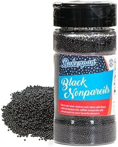 Bakerpan Black Nonpareils Sprinkles - 7 Ounces Black Sprinkles for Cake Decorating - Edible Nonpareils for Cupcakes, Ice Cream, Cake Decorations (Made in USA)