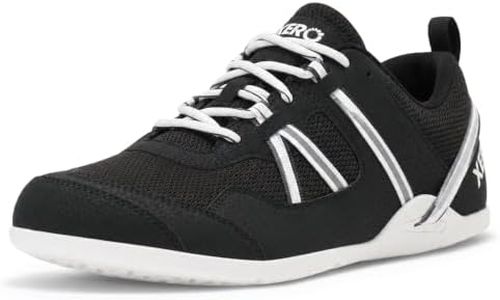 Xero Shoes Men’s Prio Barefoot Athletic Sneaker, Black / White, 8.5