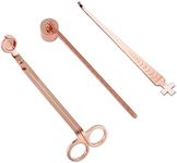 3 Pcs Candle Tools Accessory Set, Candle Cutte, Candle Wick Trimmer, Candle Accessory Set (Rose Gold)