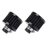 Mintice 2 X 12mm Mini Black Universal Car Motor Cone Cold Clean Air Intake Filter Turbo Vent Vehicle