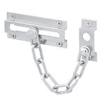 PRIME-LINE U 9909 Chain Door Guard, Brass Keepers with Steel Chain, Dull Chrome