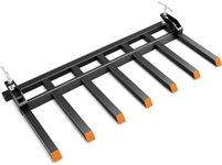 GarveeTech Clamp on Debris Forks Fit 72" Buckets, 5500 lbs Capacity, 7 Prong Quick Attach Pallet Debris Forks, Dual Nut System with Pull-Out L-Type Screws, for Tractor Loaders & Skid Steers