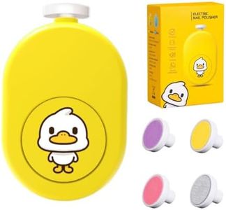LUFFCABO Electric Baby Nail File, Safe Electric Baby Nail Trimmer with Interchangeable Pads, Low Noise Newborn Nail File, Baby Nail Buffer and Nail Polish, Compact Nail Trimmer for Baby Grooming Kit