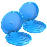 BVN 2Pcs Retainer Case, Retainer Box,Orthodontic Denture Box, Dental Case for Aligner,Mouth Guard Case,Blue