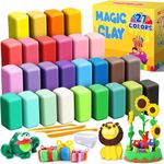 Air Dry Clay 27 Colours, Modelling Clay for Kids, DIY Molding Magic Clay for with Tools, Soft & Ultra Light, Toys Gifts for Age 3 4 5 6 7 8+ Years Old Boys Girls Kids