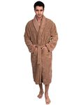 TowelSelections Organic Turkish Cotton Bathrobe Terry Shawl Robe for Men Made in Turkey Small/Medium Naturel