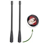 Bingfu Dual Band VHF UHF 136-174MHz 400-460MHz SMA Female Ham Radio Antenna Handheld Two Way Radio Walkie Talkie Soft Antenna 2-Pack for Kenwood Wouxun Baofeng BF-F8HP UV-5R UV-82 BF-888S GT-3 Radio