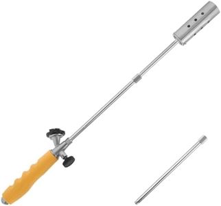 Weed Burner, Removable 3 Stage Weed Flame Torch, Stainless Steel Weed Burner, Reusable Long Arm Blow Torch, Multifunction Weed Terminator for Garden Melting Ice Charcoal Starter
