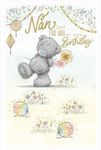 Me to You Tatty Teddy Cute Birthday Card For Nan, Bear With Flowers - Official Collection