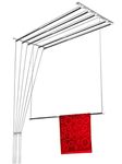 NR Industries Stainless Steel Rust Proof Ceiling Clothes Hanger/Rack Roof Mount Cloth Dryer with Individual Drop Down Railers (NRI 5Feets)